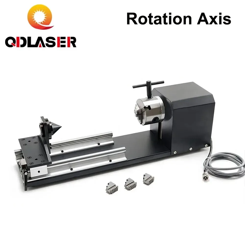 

QDLASER Rotary engraving attachment with chuck 2 /3Phase Stepper Motor Rotary Worktable for Laser Engraving Machine Model B