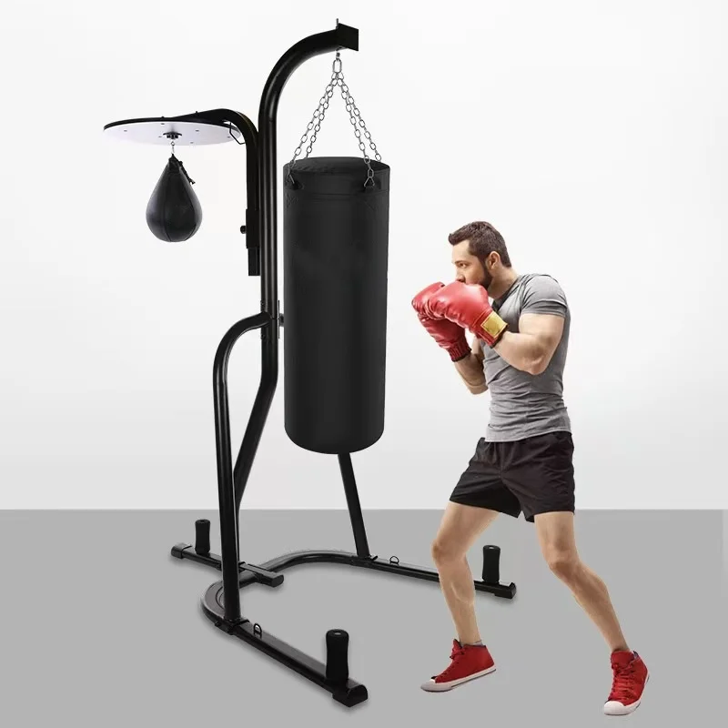 2-in-1 Steel Boxing Bag Holder 34kg Durable Eco-Friendly Stand for Home Gym