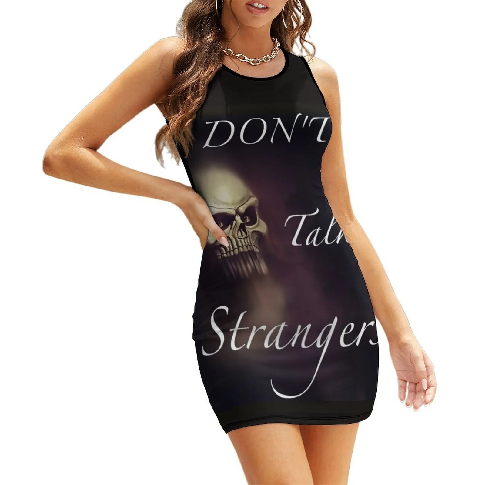 

Don't Talk to Strangers Sleeveless Sundress women's summer dress 2025 Dress vintage summer clothes for women