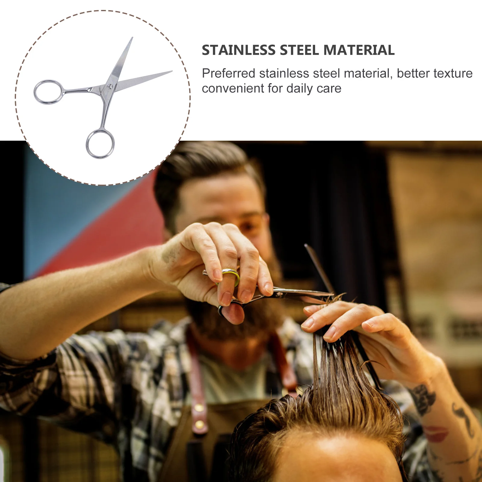 

1Pcs Hair Cutting Scissors Professional Straight Cut Rust-Resistant Hairdresser Tool Barber Salon Home Use