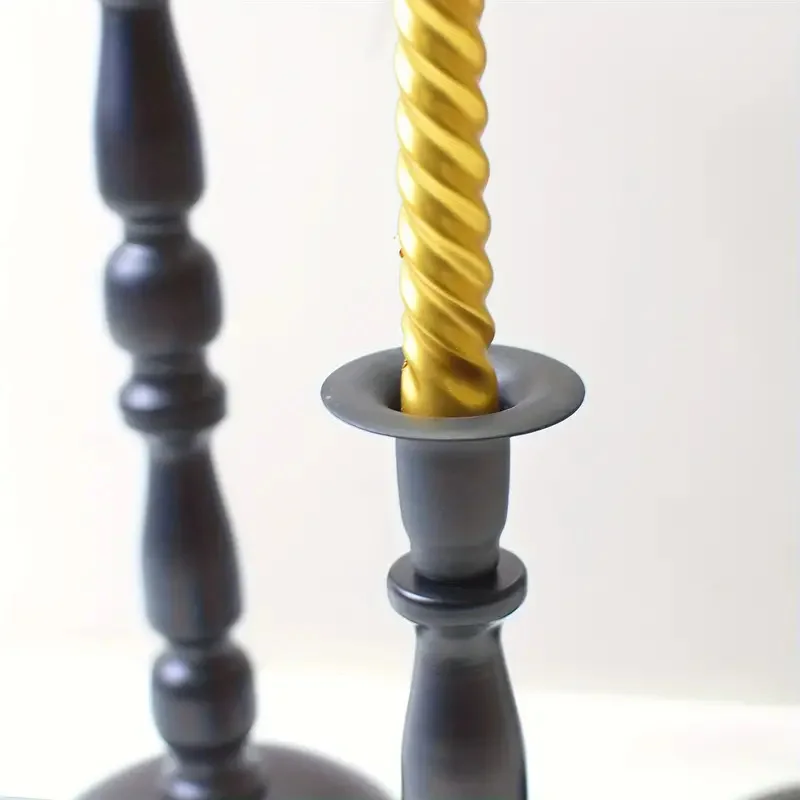 

1Pc Black Glass Candle Holder Nordic Living Room Modern Decoration Table Room Creative Candlestick Glass Vase Bookshelf Decor