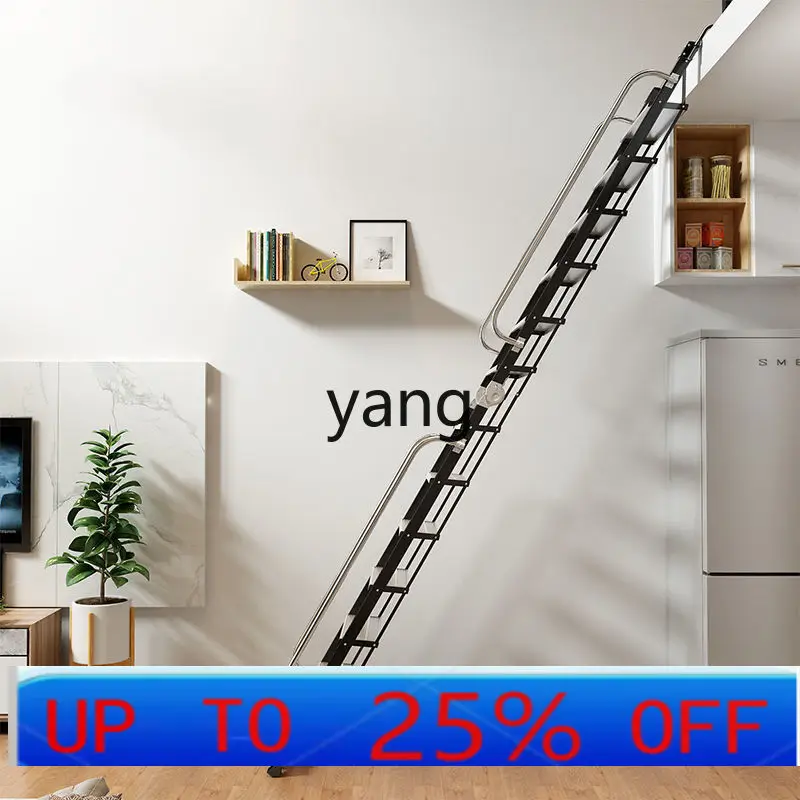 

CX dormitory bunk ladder with hook attic wall ladder household multi-functional folding ladder