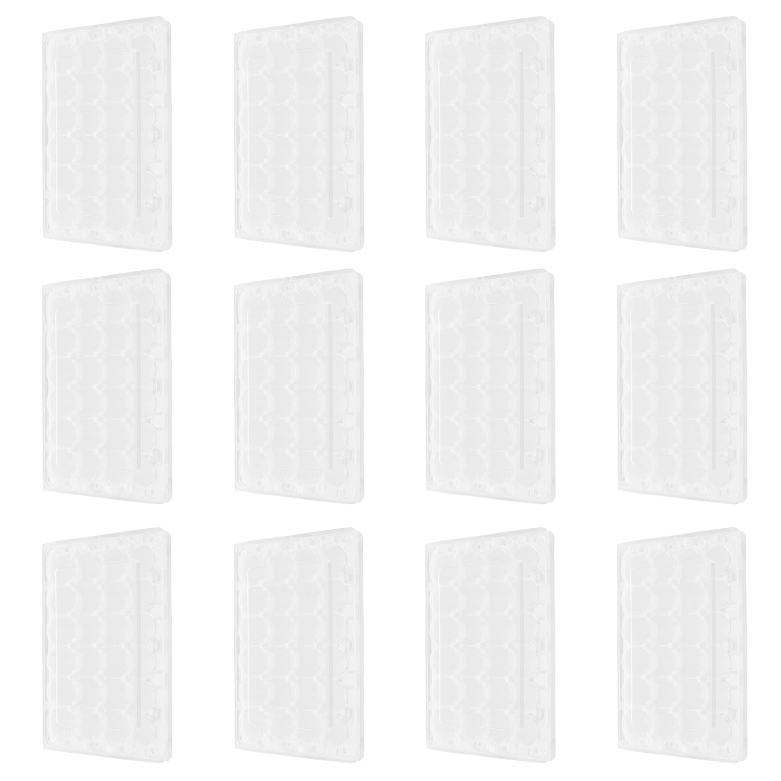 

12Pcs Quail Egg Storage Container Plastic Flat Egg Tray Holder Box Compact Refrigerator Organizer Space-Saving Design
