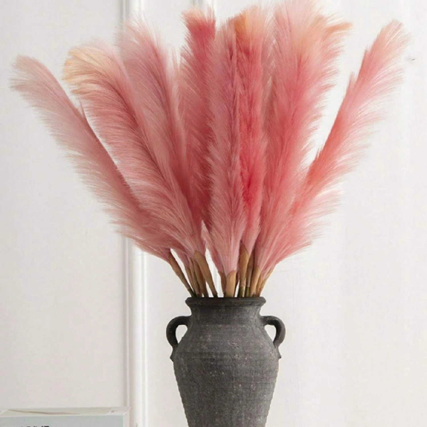 Идеально подходит для свадебной вечеринки, дня рождения, Дня святого Валентина, подарка на День матери — большие мягкие пушистые натуральные искусственные 31,5-дюймовые искусственные пампасы