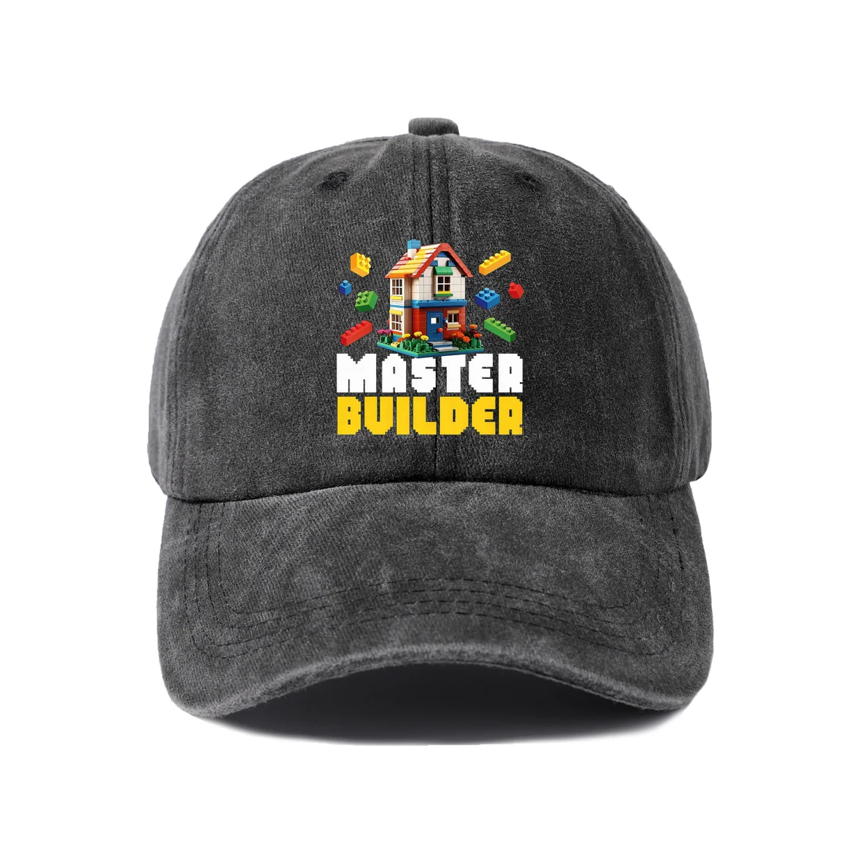 Master Builder Baseball Cap, Vintage Washed Adjustable Unisex Dad Hat, Outdoor Gift