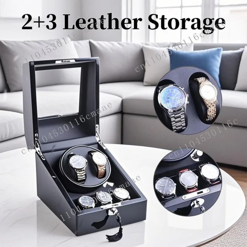Custom Logo Mechanical Watch Winder Box for Men/Women Different Straps Leather Watch Winder