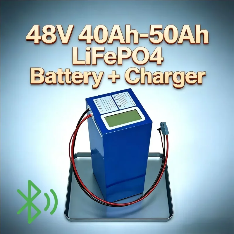 16S  Lifepo4, 48V, 50Ah, 40Ah, Bluetooth BMS, 2000W 3500W Electric Scooter: High-Performance Electric Scooter, Off-Road Electric
