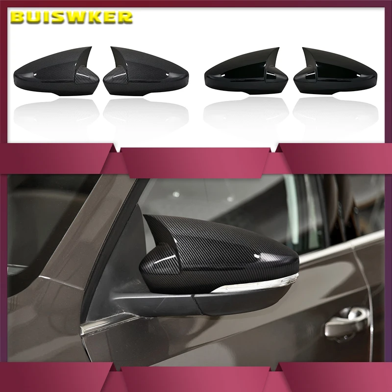 For Skoda Octavia Mk3 A7 5E 2014 - 2019 For VW T-ROC 2017-2019 Side Wing Mirror Caps Cover Sticking 