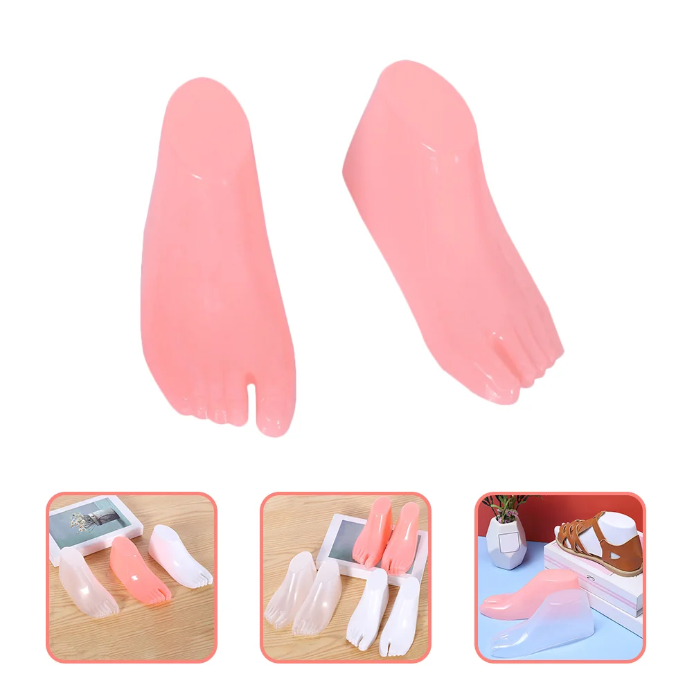 5 Pairs Shoe Stretcher Kids Feet Booties Stands Children's Shoes Models Pvc Display Baby Fake