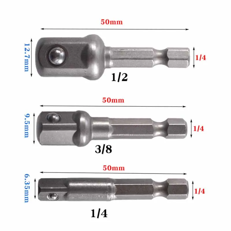 Hex Power Drill Bit Driver Socket Bits Set 1/4