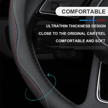 適用於豐田凱美瑞、RAV4、普拉達、卡羅拉、86、銳志、威仕、CHR、賽利卡、威馳、漢蘭達、雅力士、阿瓦洛、普銳斯的真皮汽車方向盤套 12 最佳銷售 普拉達服裝 - №11