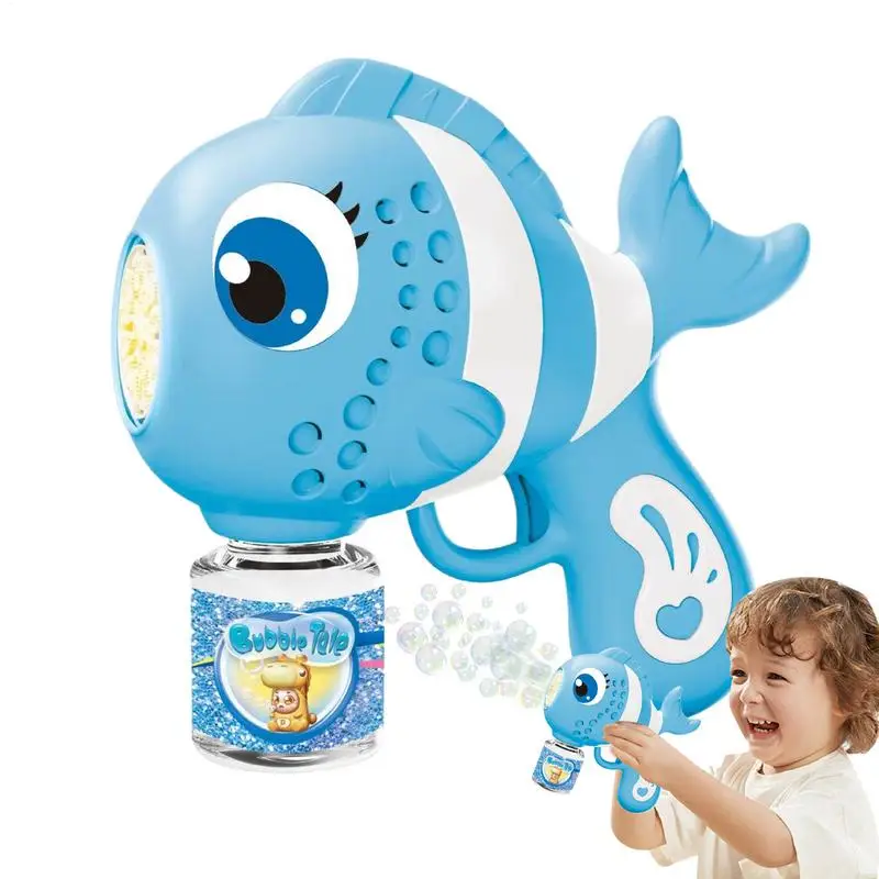 

Automatic Bubble Machine Automatic Bubble Blower With Fun Fish Design Portable Smooth Soap Dispenser Blowing Toy For Boys Girls