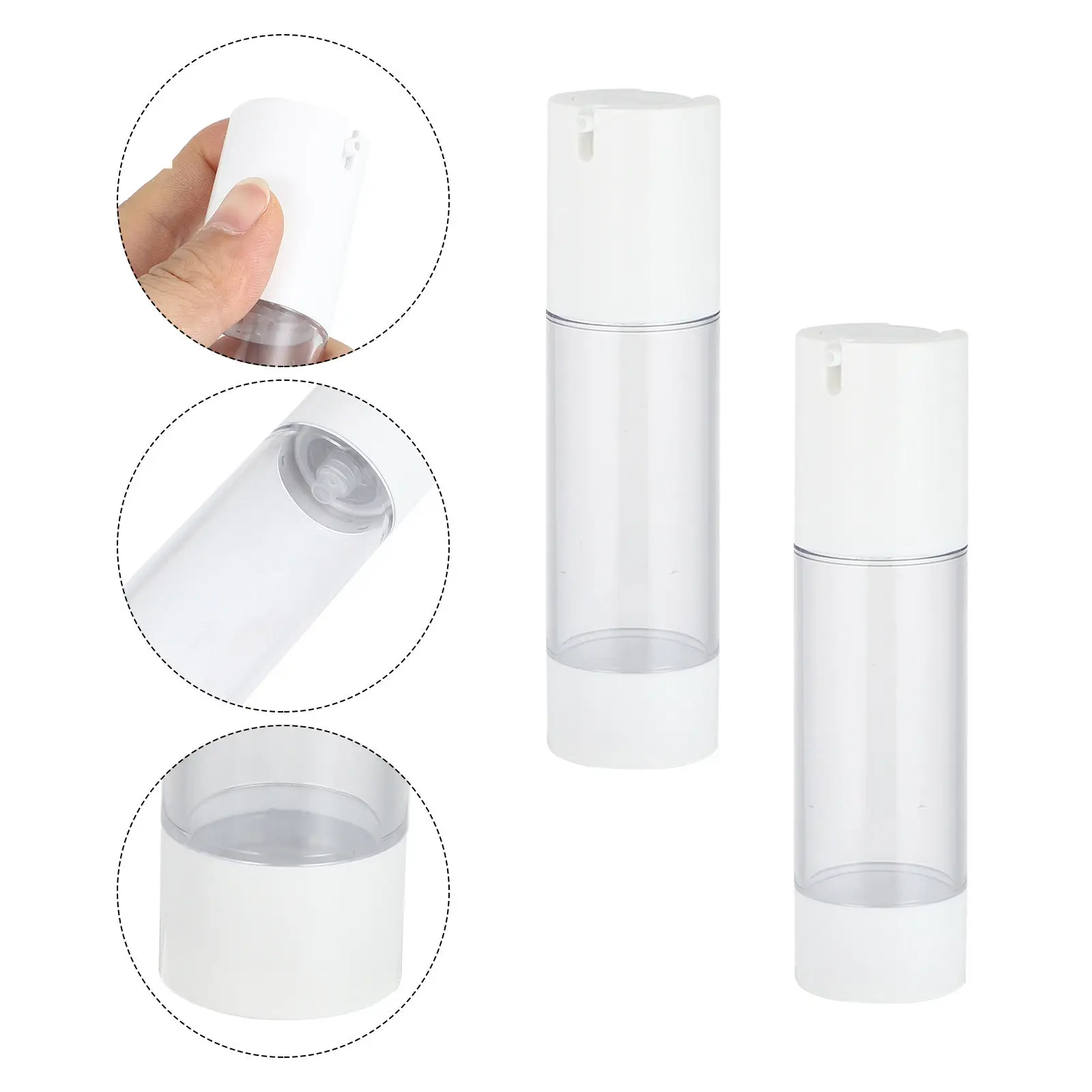

6pcs 80Ml Clear Empty Pump Bottles For Travel Lotion Cream Dispenser Container Organizer Refillable Skincare Storage
