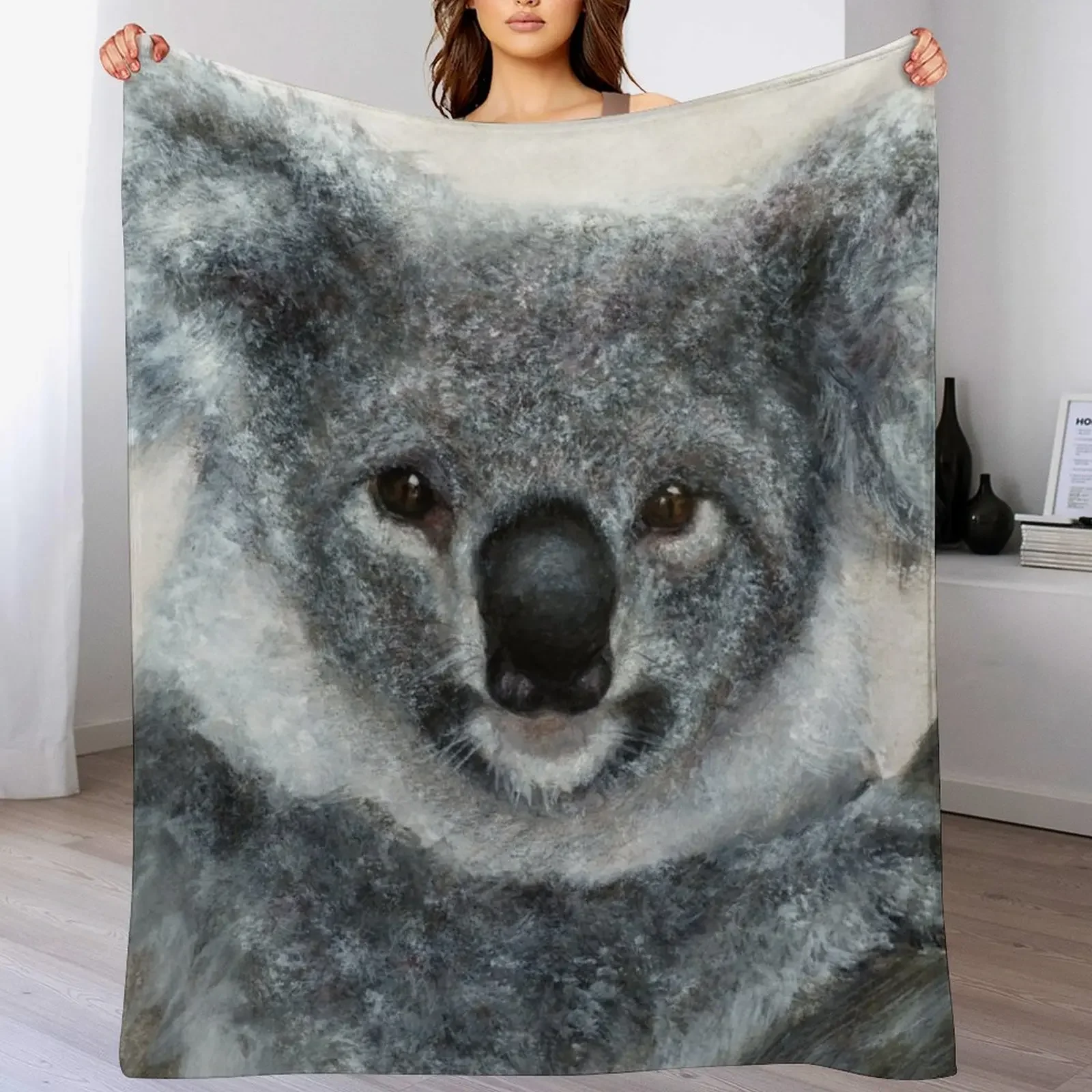 

Koala Watercolor Art Throw Blanket Furrys For Baby decorative Thermals For Travel Blankets