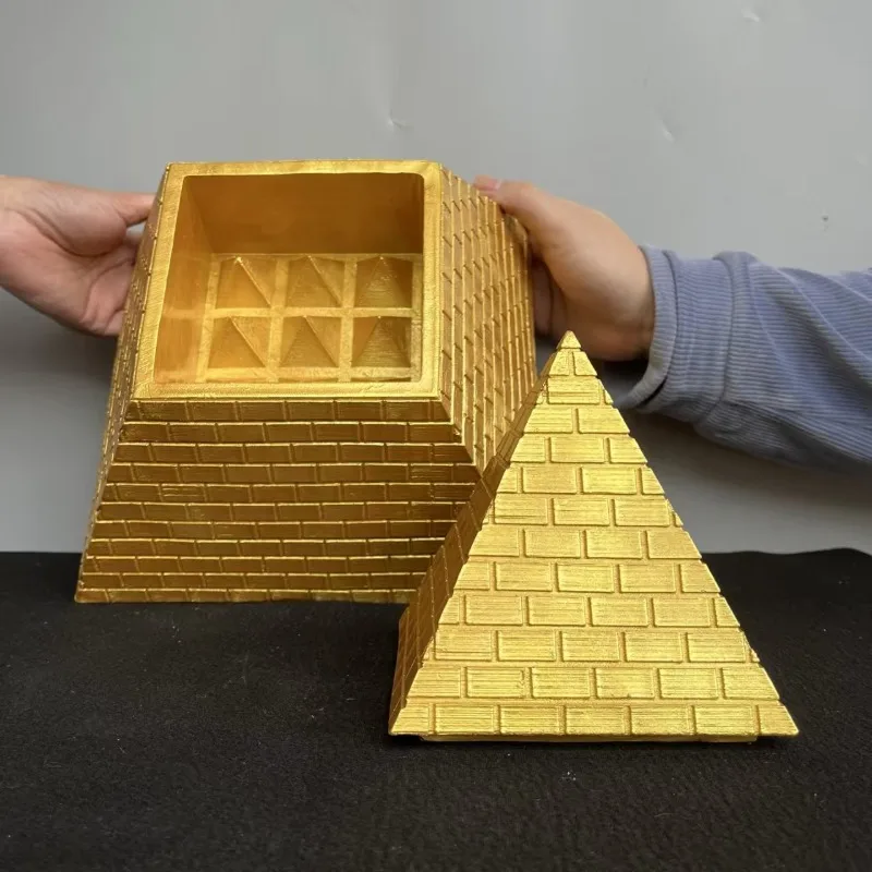 Brass Egyptian Pyramid Home Living Room Feng Shui Ornament Energy Tower Decoration Crafts Office Big Tower