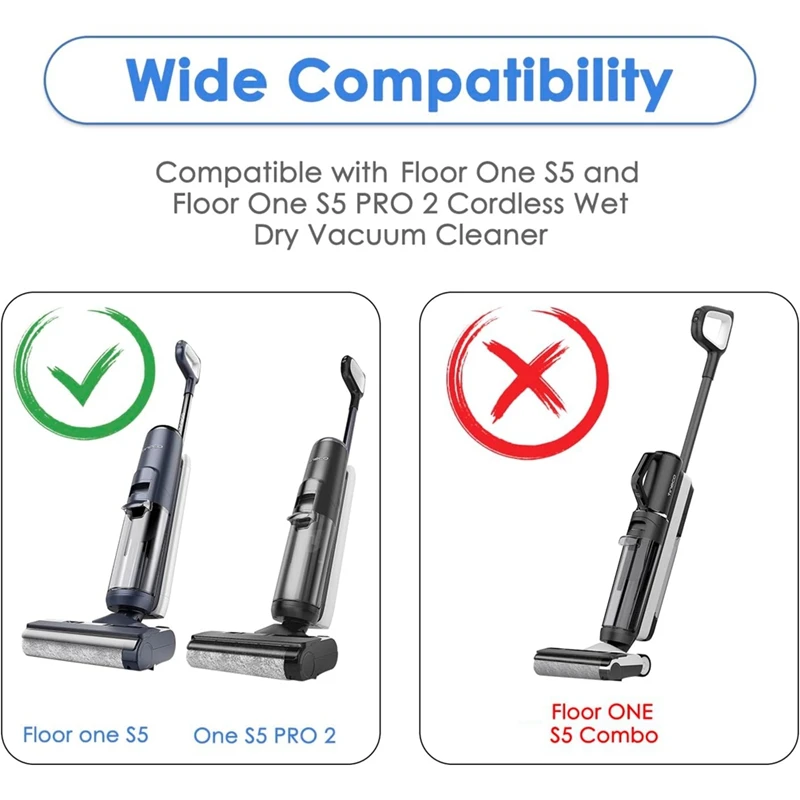 Rodillo de cepillo y filtro para Tineco Floor ONE S5 /S5 Pro, repuestos de aspiradora en seco y húmedo inalámbrico