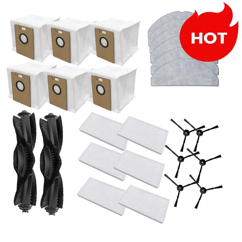 A01V-para RV20 Max Plus / TP-Link Tapo RV30 Max Plus / RV30 Max / RV20 Max Robot aspirador cepillo lateral principal filtro de fregona bolsas de polvo