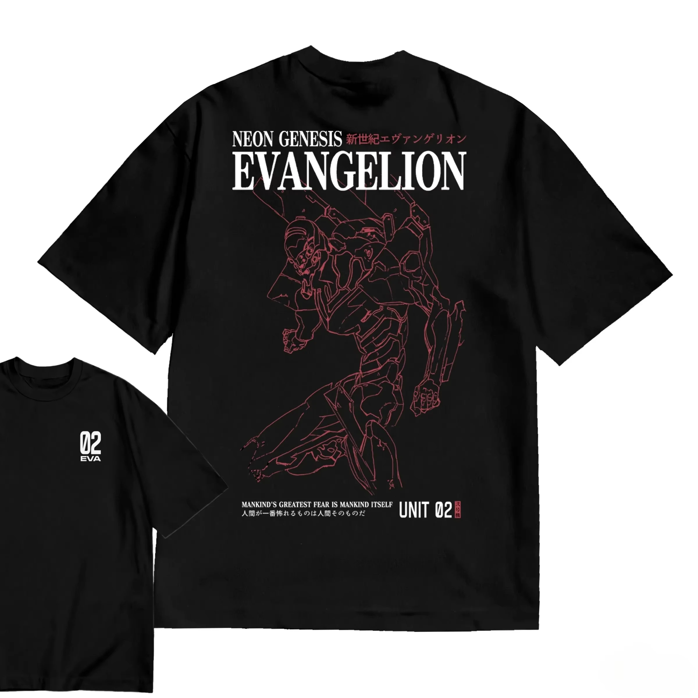 Popular Anime Merchandise - Evangelion Graphic T-Shirt 100%Cotton Oversized Shirt