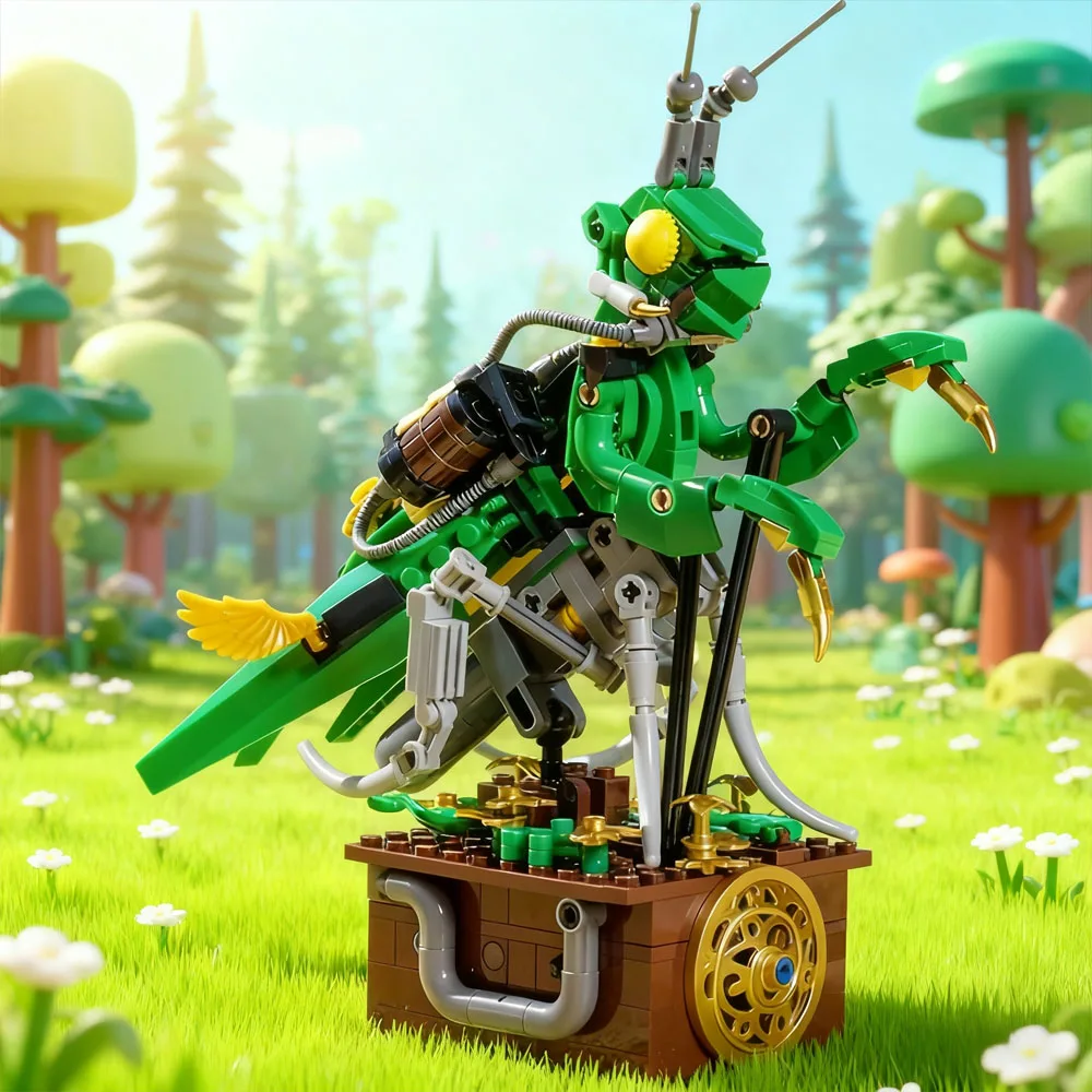 

Механические строительные блоки Богомол Technic, материал ABS, формы животных и насекомых, крутое украшение для рабочего стола и дисплей