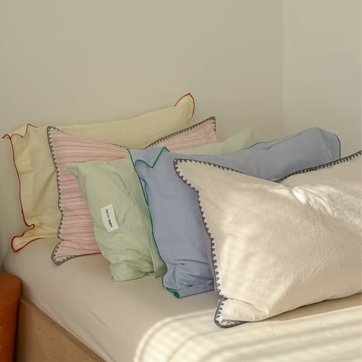 Stripe Pillowcase Home Household Bedroom Throw Pillow Retro Vintage 48x74cm Cotton All-match Couples Nordic Ins