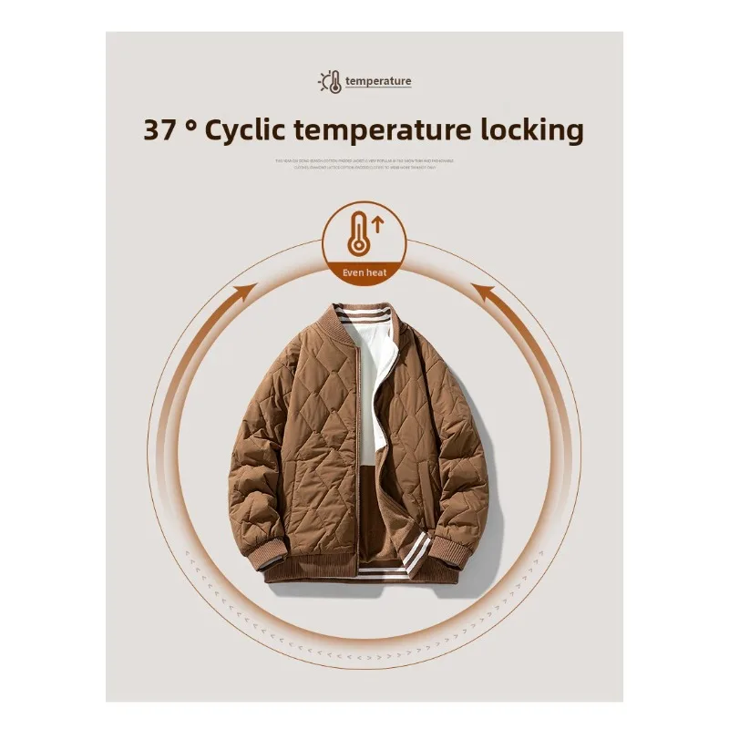 

Ashionable Doublesided Wearable Down Cotton-padded Jacket for Couples Trendy Fashionable Warm Coat Casual Comfortable Overcoat