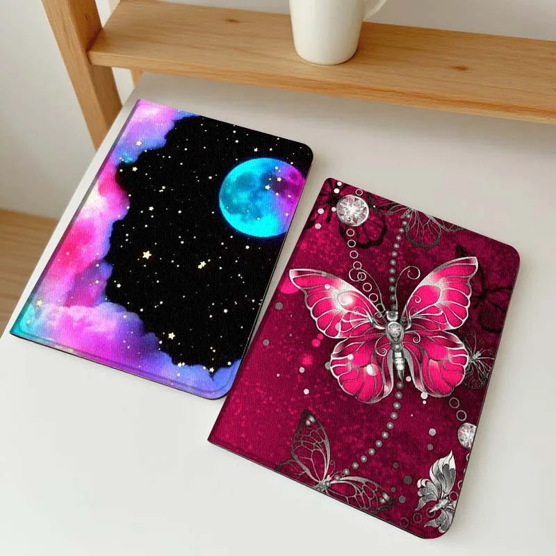 

Cartoon Pink Blue Moon Gift Tablet Case For Apple iPad Air Pro mini 1 2 3 4 5 6 7 8 9 11 M2 M3 M5 M4 5th 6th 7th 10th 11th