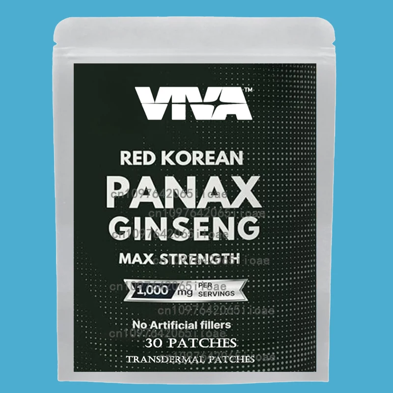 

30 патчей Panax Ginseng Transdermal Patches Корейский красный женьшень Panax, поддержка фокуса и иммунитета