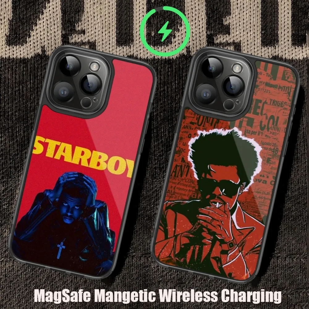 T-The W-Weeknd Phone Case For iPhone 11 12 13 14 15 Pro Max Plus Mini Magsafe Magnetic Wireless Charging Shell