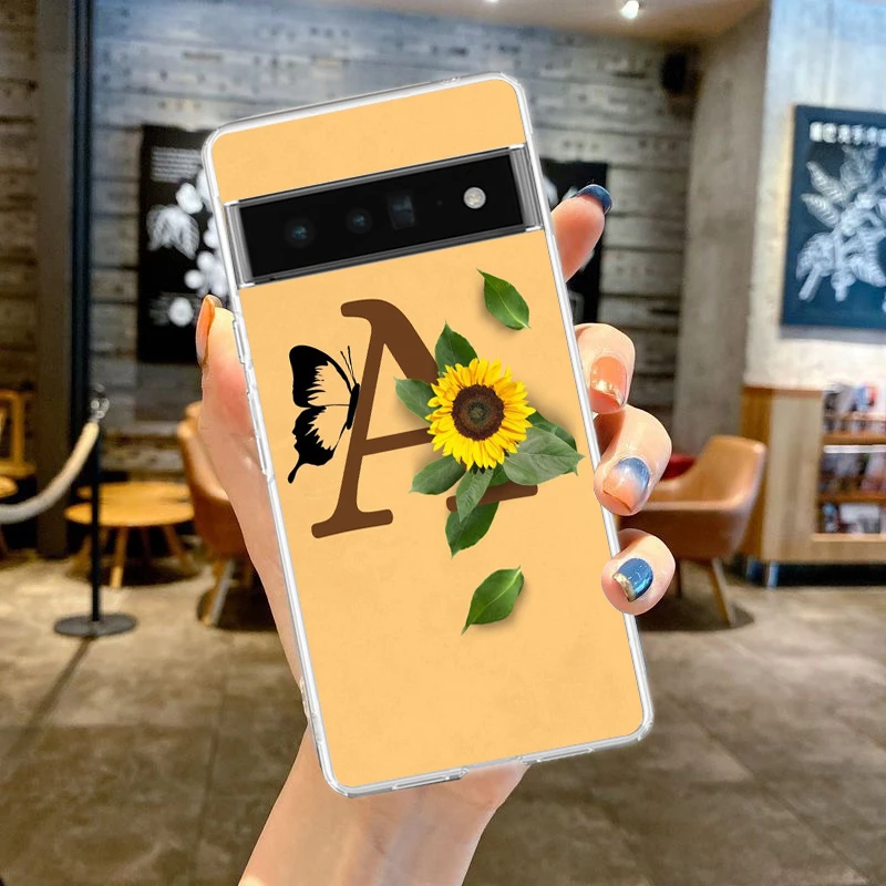 Sunflower Phone Case Cover for Google Pixel 9 8 7 6 5 4 4XL 7A 6A 5A 4A 3A 3A XL Pro 5G Transparent Silicone Shell Fundas Capas