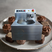 High Efficiency Chocolate Melting Processing Machine Semi Automatic Chocolate Tempering Machine With Vibrating Table Price