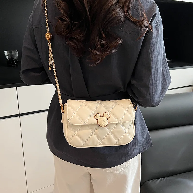 

Сумка через плечо с бриллиантовой цепочкой, повседневная универсальная сумка-мессенджер, простая текстурированная модная женская сумка