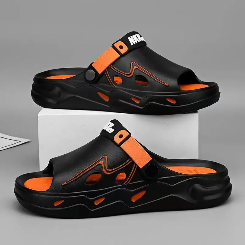 

Мужские универсальные пляжные сандалии-шлепанцы для активного отдыха, летние, новые, с мягкой подошвой, нескользящие, антибактериальные, легкие, повседневные, спортивные.