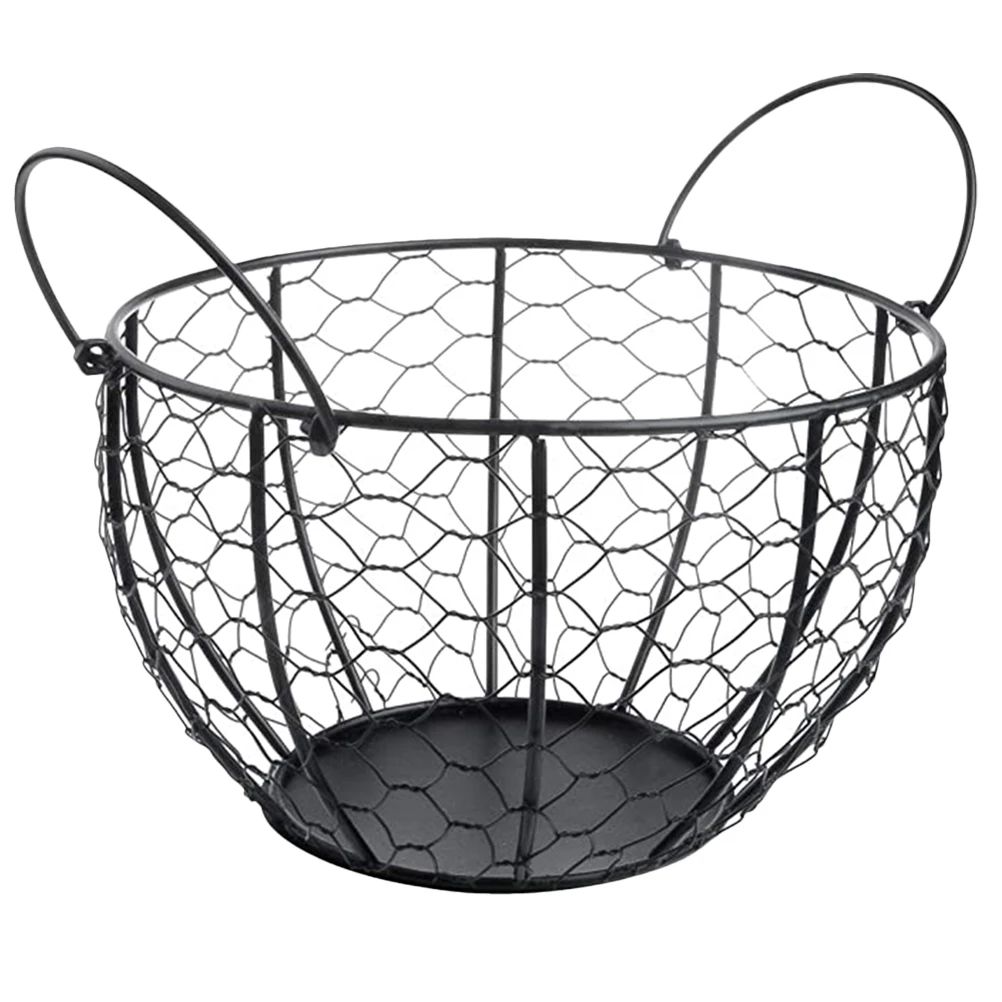 

Creative Fruit For Kitchen Vegetable Snack Egg Container Hollow Vintage Countertop Food Container Vegetable Holder Iron Egg