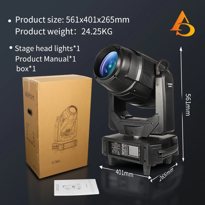 Reflektor LED 470W z Wzorami Ruchomymi Głowicą DMX Projektor Światła Sceniczne DJ Występ Światło Pokaz Ślub Koncert