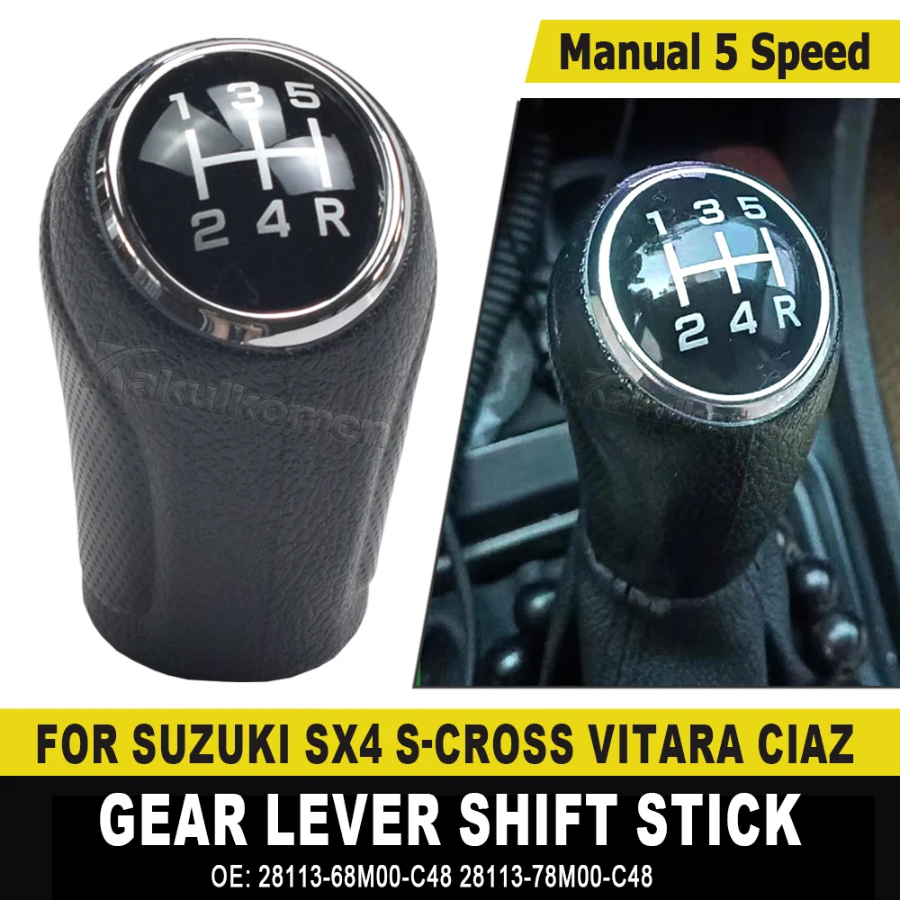 Neuer 5- oder 6-Gang-Schaltknauf für Suzuki SX4 S-Cross Vitara Ciaz 1.6L 1.4T Motor, Manueller Schalthebel, Autozubehör – Detail 2