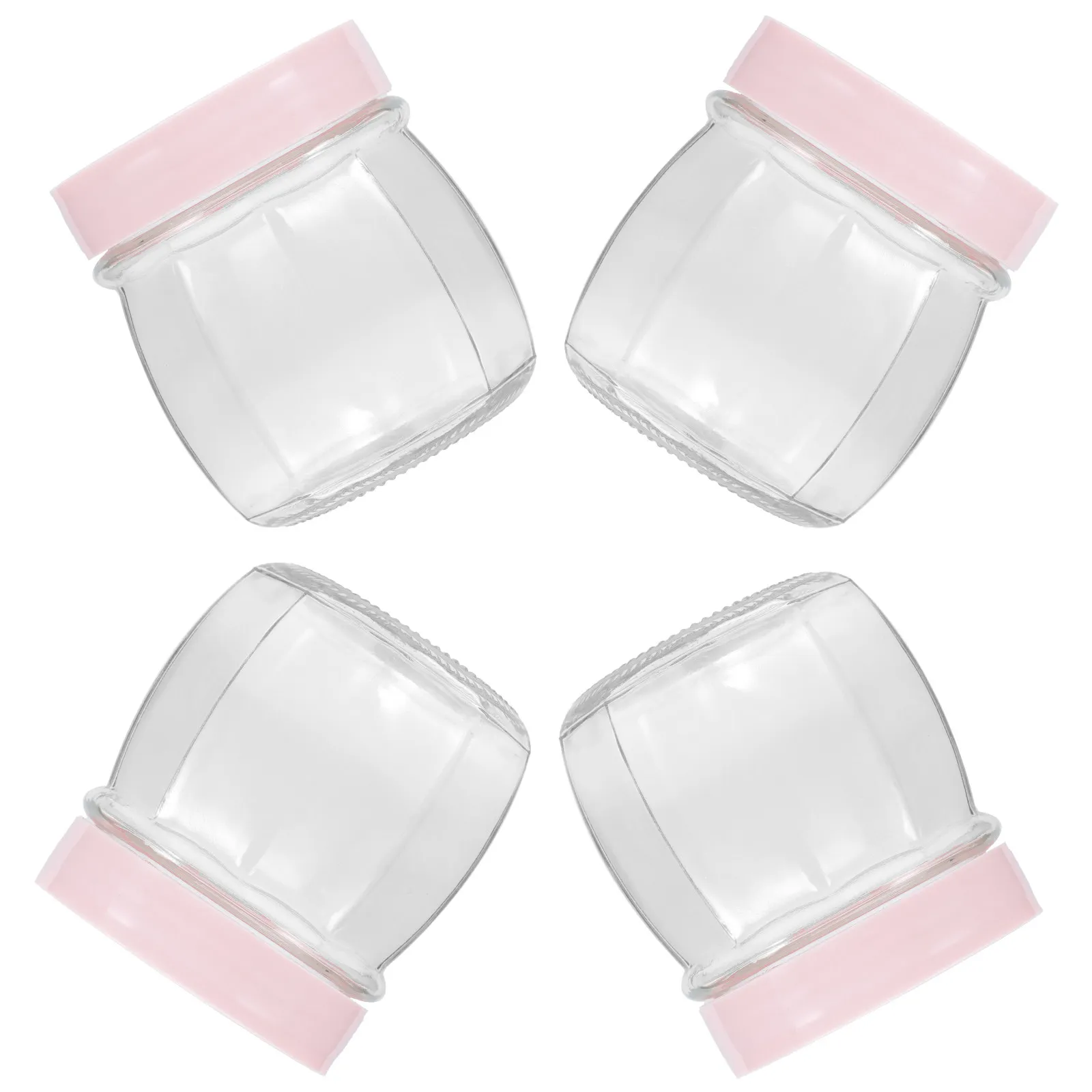 

Набор из 4 стеклянных герметичных контейнеров для хранения закусок: чая, конфет, орехов, риса, бобов – для организации кухонной кладовой