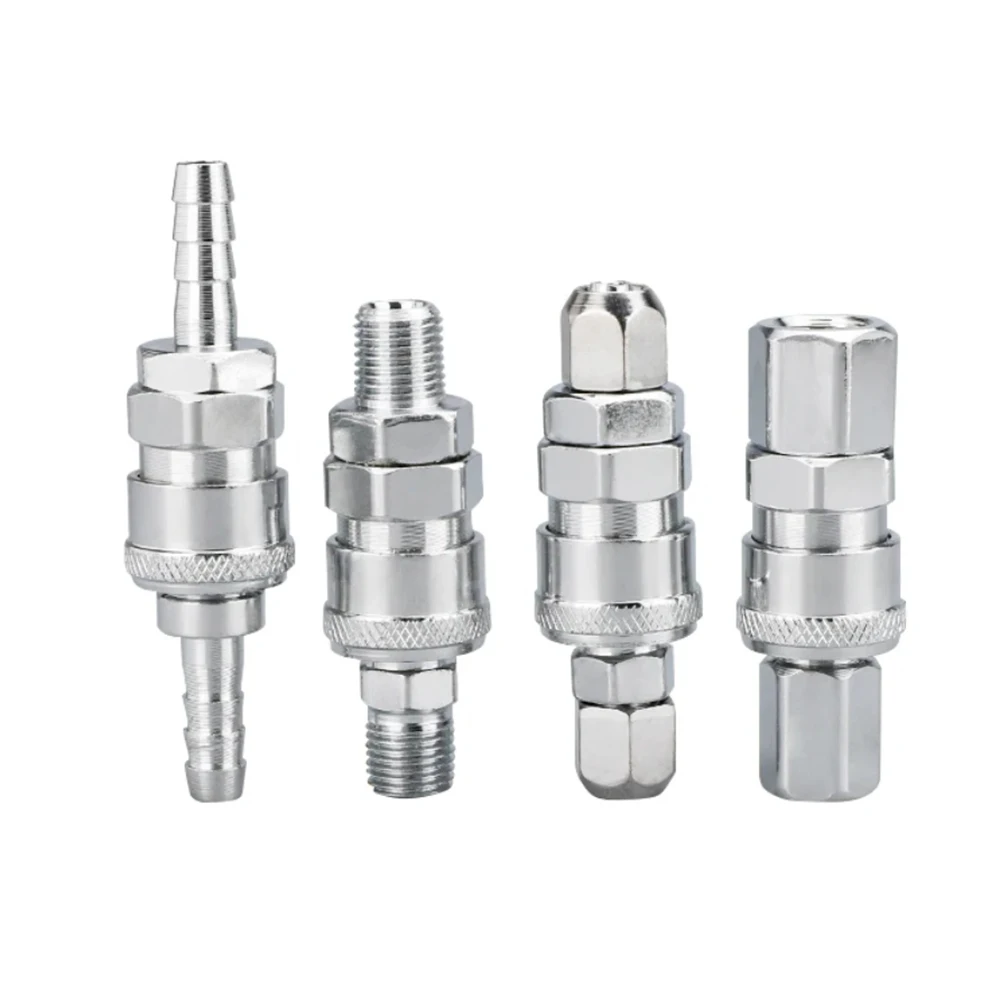 

Pneumatic Quick Coupler Pneumatic Pipe Self-Locking Carbon Steel Pipe Fitting, Connector Tool Accessories For Adaptor