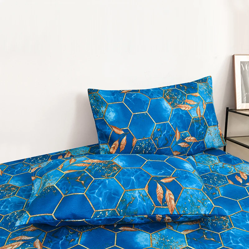 2PCS Pillowcase Rectangle Pillow Cover Simple Print Pillowslip Home Bed Pillowsham Soft Cushion Covers Fundas De Almohada