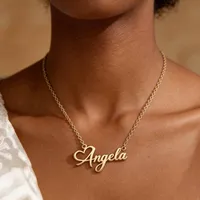 Collier avec lettres en forme de cœur personnalisées, collier ras du cou pour femmes, chaîne avec plaque nominative personnalisée, bijoux en acier inoxydable, cadeau 4
