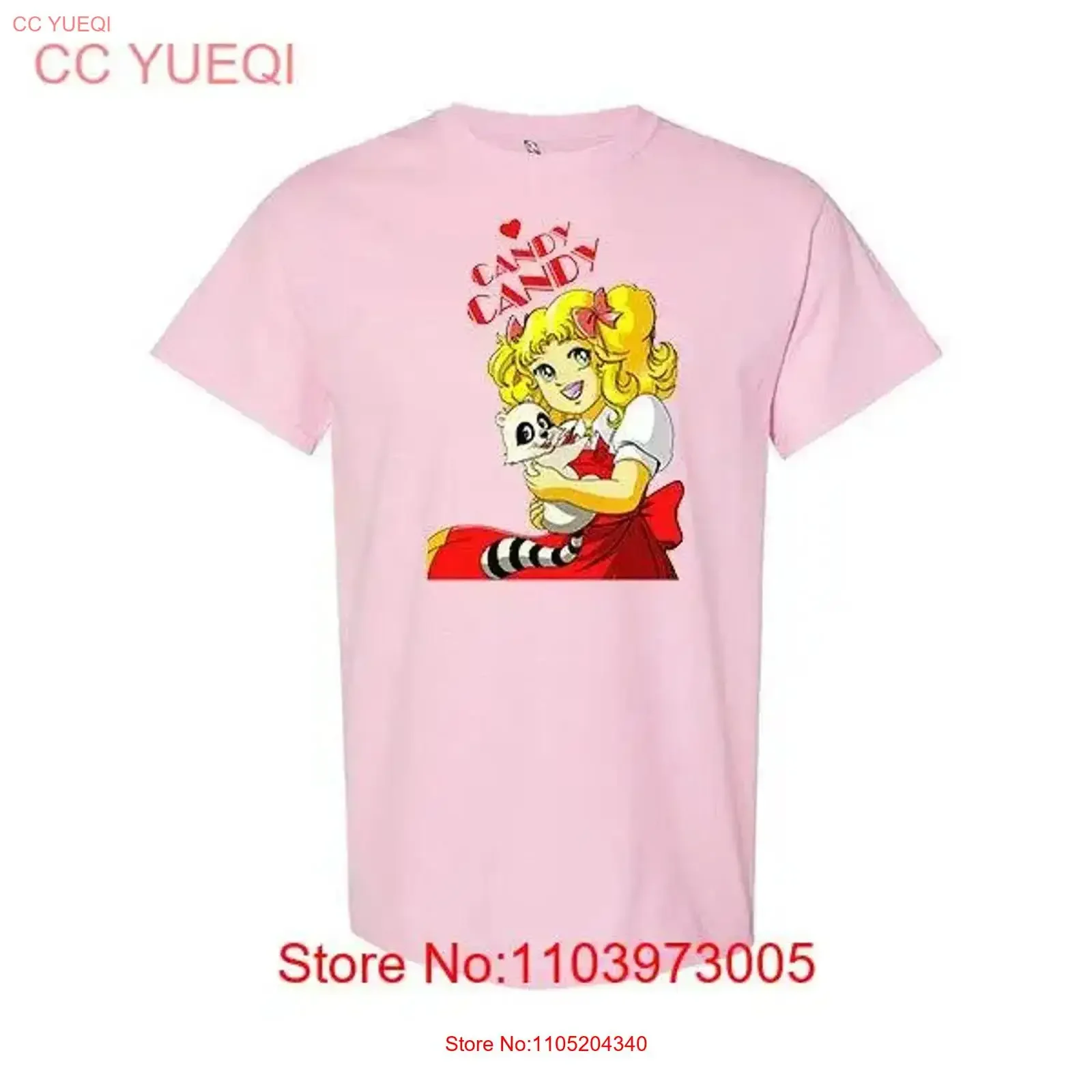 كاندي ريترو كارتون تي شيرت 80's الجدة خمر غسلها مريحة للتنفس الرسم أزياء للجنسين امتدت أنيق #1