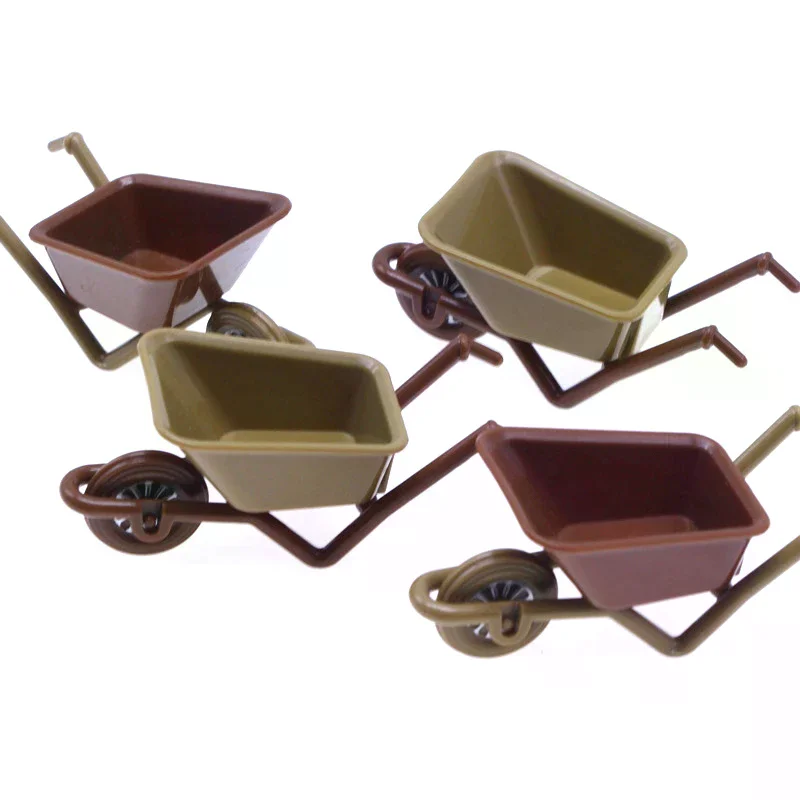 Hot 1Pc 1:12 Dollhouse Miniature Cart Trolley Mini Trailer Farm Tool Model Garden Furniture Decor Toy