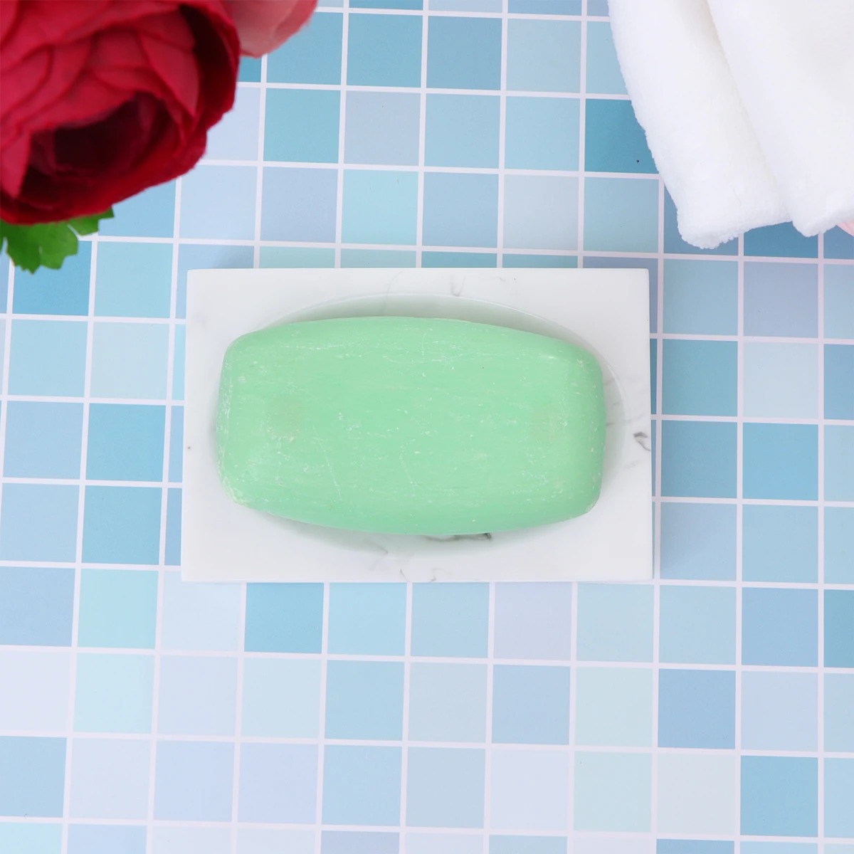 

1Pc Eco Friendly Soap Holder Ink Painting Style Durable Soap Dish for Bathroom Shower Kitchen Decor