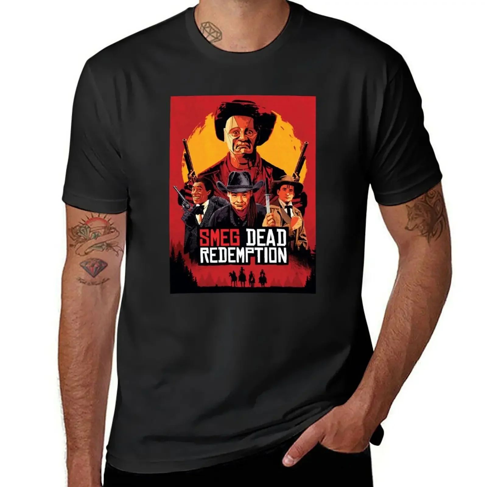 ¡SMEG DEAD REDEMPTION! Camiseta de manga corta para hombre, ropa de anime de campeón, enano rojo