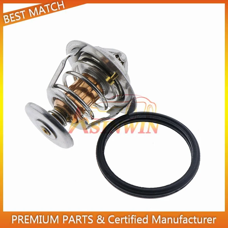Thermostat 129155-49800 129155-49801 160F 71ºC for Yanmar Skid Steer 4TNE84 4TNE88 3TNE84 3TNE88 4TNV84T