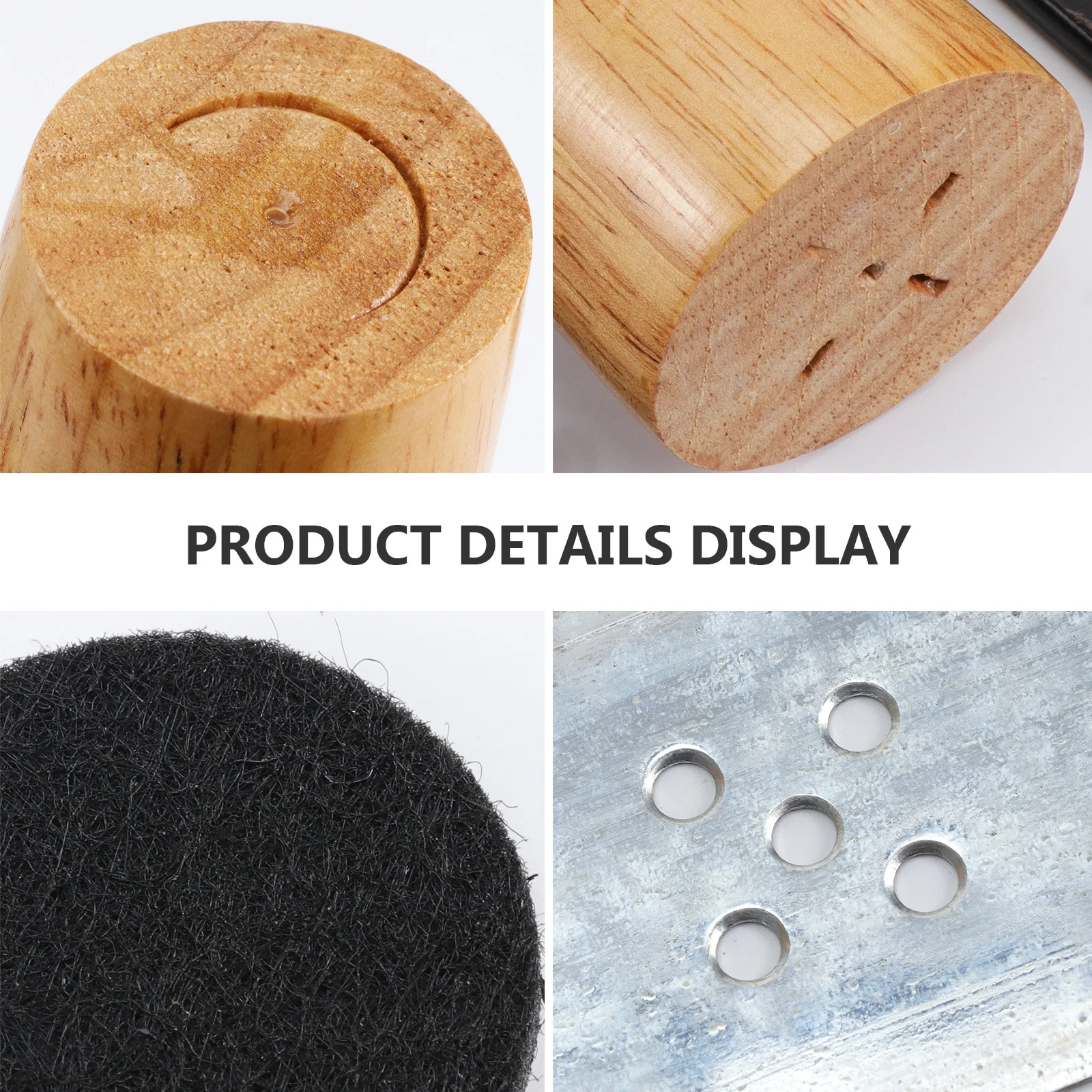 

1 set Oak Wood Furniture Legs 4 Iron Plates 36 Screws Natural Solid Table Sofa Cabinet Replacement Feet Oblique Tapered Wooden