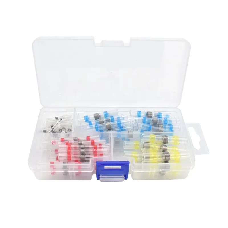 100/300pcs Heat Shrink Connect Terminals Wire Insulated Butt Connectors Waterproof Solder Sleeve Tube Crimp Terminals With Box