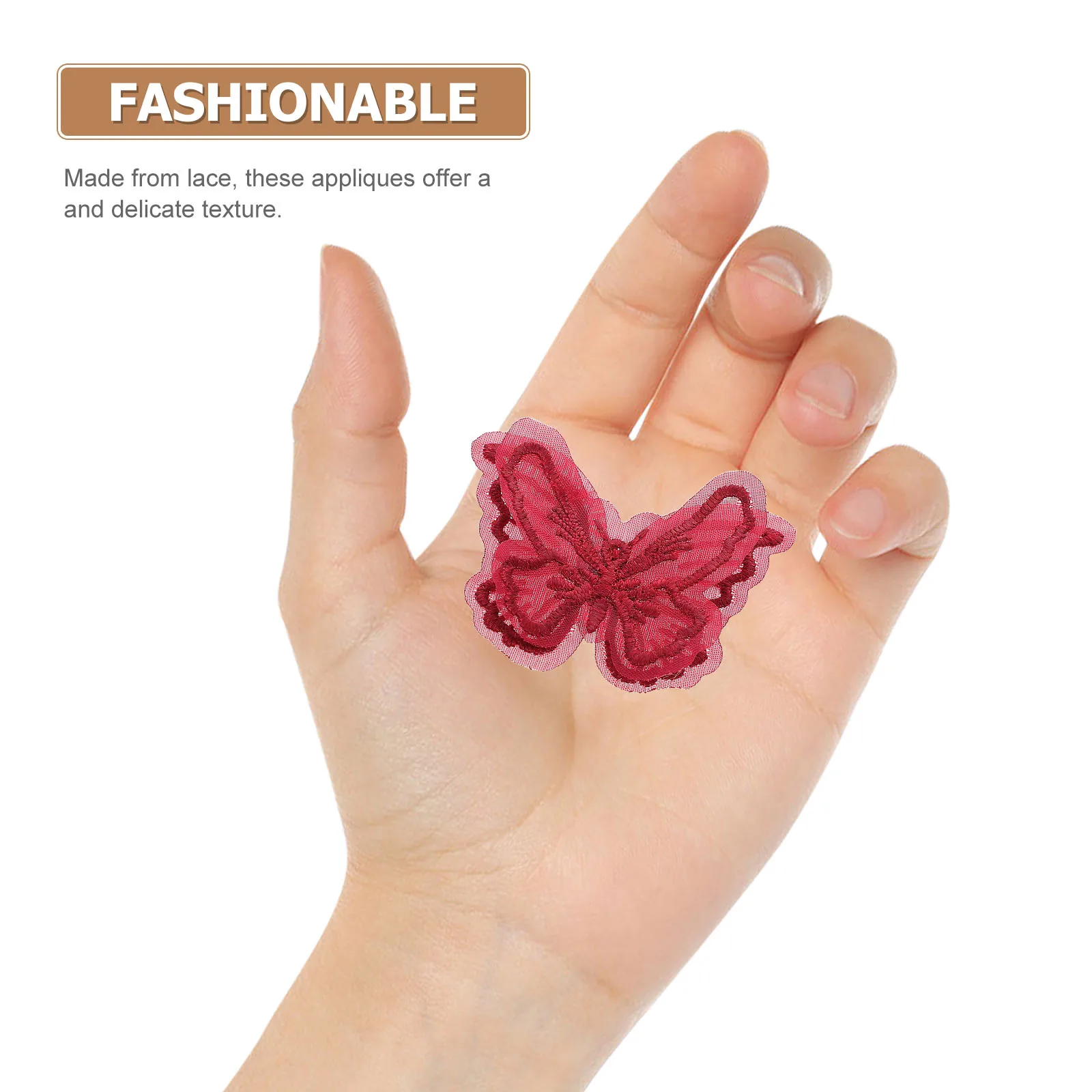 

Embroidery Lace Butterfly Decorative Patches Trim Embellishments Appliques Embroidered Butterflies for Crafts