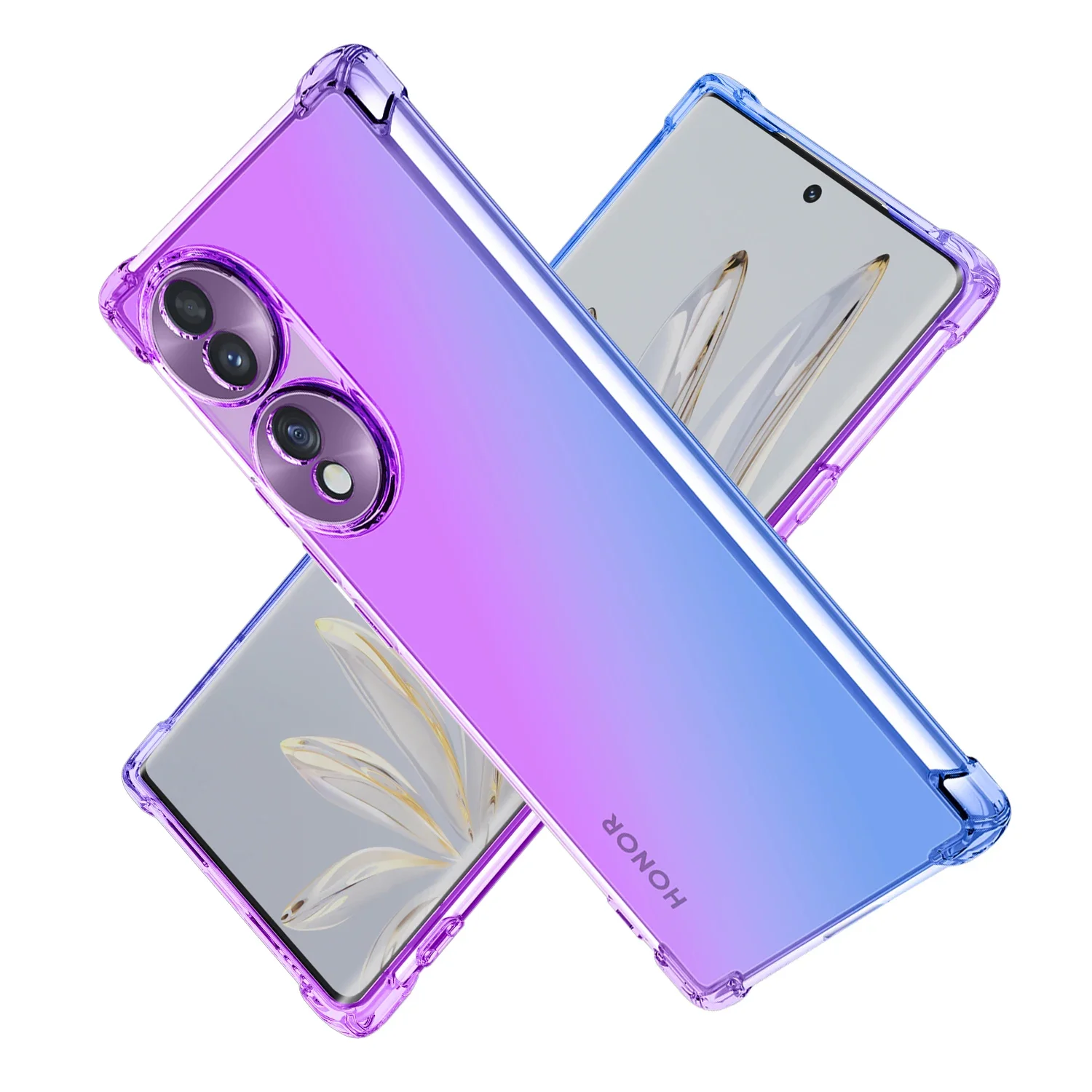 

Clear Cute Gradient Case for Honor 70 Pro Honor 60 Pro 60 SE 50 30 Pro Plus Slim Anti Scratch Flexible TPU Shockproof Cover