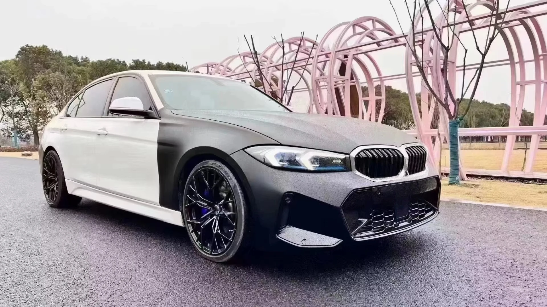 Stlf F30 Upgrade G20 LCI M-Tech Bodykit Front Bumper Side Skirts Rear Bumper Side Fender Hood For BMWs 3 Series F30