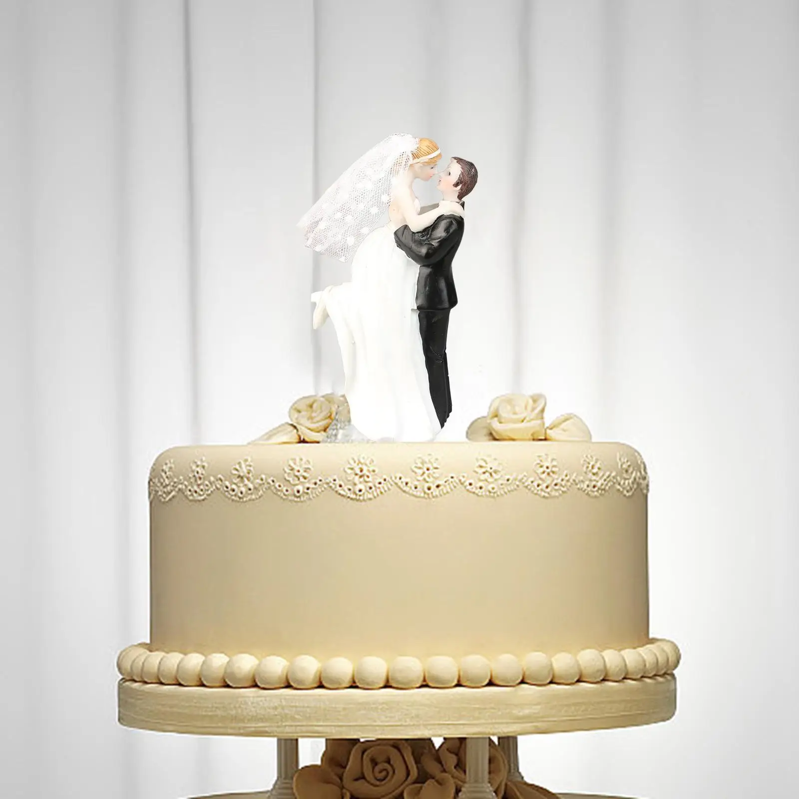 

Wedding Cake Topper Resin Ornament Couple Statue for Party Valentines Day
